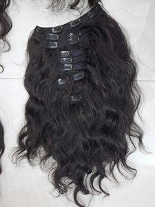 Extensión de cabello humano de cola de caballo de cabello crudo de Vietnam Clip de envoltura rubia en extensiones de cabello de cola de caballo - Product Image 5