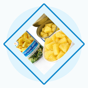 Best Rate Factory In Vietnam Top Selling Tasty <b>Pineapple</b> Pieces in <b>Light</b> Syrup Packed in Various Size Can - Product Image 3