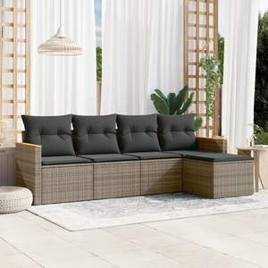 Conjunto de Sofás de Jardín en Gris Oscuro - Product Image 1
