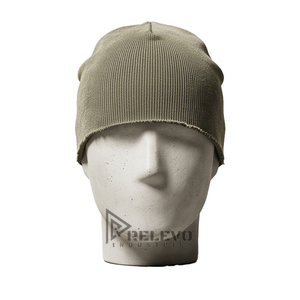 Bonnet décontracté unisexe personnalisé vert en maille côtelée fine avec bord brut et bord roulé, léger et respirant, style casquette de baseball - Product Image 1