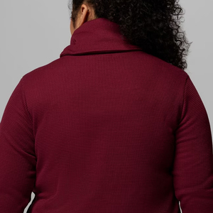 Sweat-shirt d'hiver pour femme à col drapé, manches longues, en polyester doux, personnalisable sur le devant, pour commandes en gros et décontractées - Product Image 6