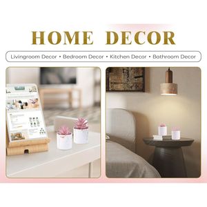Set di 4 Piante Succulente Artificiali per Interni, Decorazioni Verdi per Camera Rosa, Bagno, Ufficio, Scrivania, Accessori per Donne - Product Image 2