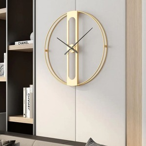 Horloge murale rectangulaire moderne en métal noir, mouvement mécanique silencieux, affichage à aiguilles, design minimaliste, sonnerie horaire, pour la maison et le bureau - Product Image 4