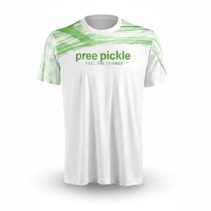 Camiseta personalizable para hombre de peso medio para pickleball, anti-pilling, sólida, que absorbe la humedad, mezcla de poliéster y algodón, transpirable, para todas las estaciones. - Product Image 1