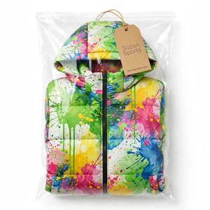 Chaqueta Bomber Unisex de Invierno, Gruesa, con Cierre, 100% Algodón, Estampado de Pintura Colorida, Bordado, Estilo Urbano - Product Image 6