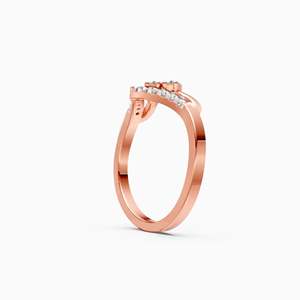 Bague de fiançailles pour femme en diamant blanc certifié IGI, taille brillant, cultivé en laboratoire, style classique, or rose 14K rempli de diamants - Product Image 2