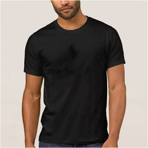 T-shirt bleu à manches courtes pour homme, col rond, coupe classique, couleur unie, design simple, 100% coton jersey tricoté - Product Image 3