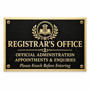Custom <b>Engraved</b> Brass Business Nameplate Personalized Logo Metal Sign Door Office <b>Plaque</b> - Product Image 1