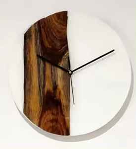 Nouvelle conception, style simple, horloge murale, décoration murale pour la maison, horloge murale ronde en bois pour le salon - Product Image 4