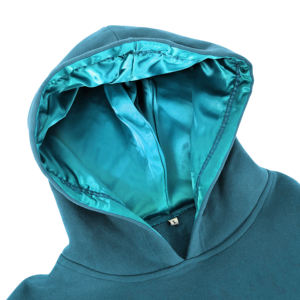 Sweat-shirt à capuche pour homme, couleur unie, coupe classique, décontracté, en molleton tricoté, pour l'automne, avec doublure en satin - Product Image 5