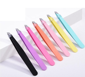 Professional Precision Slant <b>Pointed</b> Tip Eyebrow Tweezers High Quality Eyelash Extension <b>Tool</b> for Ingrown Hair <b>Removal</b> Beauty - Product Image 1