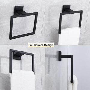 Metal Modern Square Bath and Hand <b>Towel</b> Bar Rack <b>Stand</b> with Abstract Pattern <b>for</b> <b>Bathroom</b> Kitchen Vanity Countertop Decoration - Product Image 3