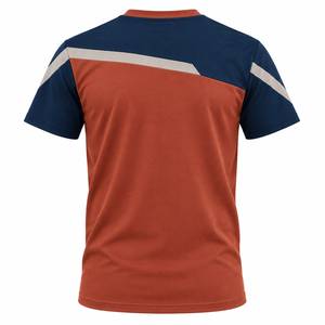 T-shirt à manches courtes pour homme, col rond, design sportif à blocs de couleur, coupe classique, séchage rapide - Product Image 5