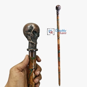 แทนิชก้า เอ็กซ์พอร์ตส์ ไม้เท้าเดินทำมือสไตล์วิคตอเรียนสุดหรูหรา  ตกแต่งด้วยอะลูมิเนียมและทองแดงโบราณ พร้อมหัวจับทองเหลือง - Product Image 4