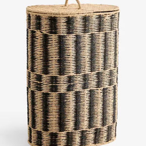 Cesta de Almacenamiento Ecológica Hecha a Mano de Hierba Marina Sin Tapa – Organizador Tejido Natural de Vietnam, Venta al por Mayor OEM ODM - Product Image 1