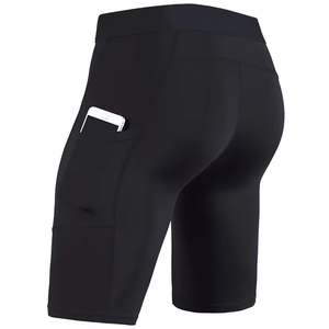 <b>Men</b> Quick Dry Waterproof Canvas Sports <b>Compression</b> <b>Shorts</b> Solid Cycling Running Yoga Gymwear elastic waist running <b>shorts</b> - Product Image 2