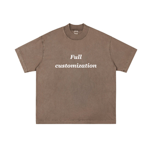 เสื้อยืดคอกลมแขนสั้นสีดำสำหรับผู้ชาย ผ้าฝ้าย 100% ทรงโอเวอร์ไซส์ สไตล์ฮิปฮอป พิมพ์ลายตัวอักษรด้านหน้า ผ้าเจอร์ซีย์ทอ - Product Image 5