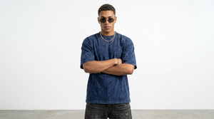 Camiseta Premium de Algodón 100% de Alto Gramaje con Hombros Caídos Estilo Urbano, Venta al por Mayor, Fabricante de Tiruppur, India. Camiseta Oversize de Hombre de Alto Gramaje. - Product Image 1