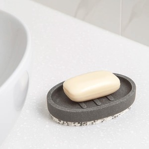 Ensemble d'organisateurs de salle de bain en marbre gris design, idéal pour les bureaux, les salles d'eau et la décoration des toilettes d'entreprise, fabriqué à la main en Inde - Product Image 6