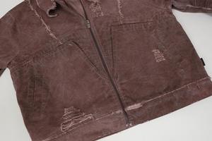Nesta Sports Men’s Vintage Zipper Up <b>Jacket</b> Distressed Acid Wash <b>Canvas</b> Cargo High Quality Custom <b>Work</b> <b>Jacket</b> - Product Image 4