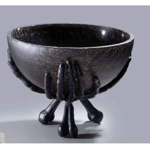 Novedad: Cuencos de madera con acabado esmaltado de grado alimenticio para restaurantes, con diseño de mango y adhesivo de madera. - Product Image 4