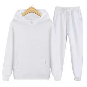 High Quality Custom logo Printing Cotton Polyester Jogging Men Sweatsuit Tracksuit Loose Fit Autumn Winter Unisex Hoodie <b>Set</b> - Product Image 5