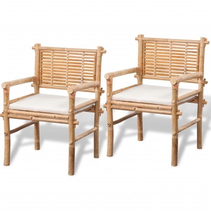 Wholesale <b>Bamboo</b> Armchair Outdoor Indoor Patio Chair with Cushion Natural Durable Garden Furniture OEM ODM Made in Vietnam - Product Image 4