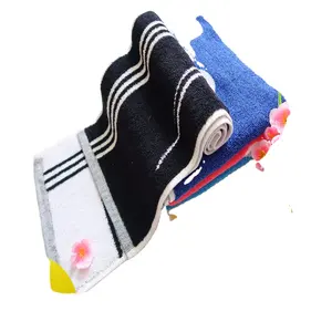 Weiche jacquard terry hand handtuch für baumwolle schwarz sport gesicht handtuch