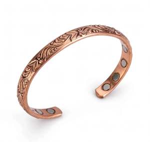 Brazalete Abierto de Latón Bicolor Vintage con Patrón Trenzado Geométrico, Joyería Moderna Unisex, Regalo de Aniversario - Product Image 4