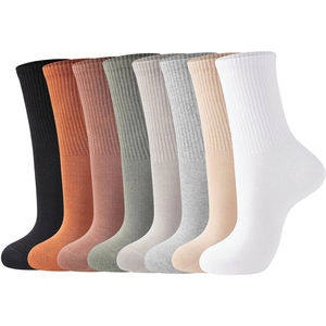Calcetines de Algodón 100% Transpirables de Color Liso, Estilo Regular, Talla Adulto, para Uso Diario Casual de Primavera, Diseño Novedoso 2026 - Product Image 1