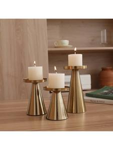 Support de Bougie Créatif Moderne en Laiton, Chandelier Géométrique en Métal pour Décoration Maison, Mariage, Événements, Porte-Encens - Product Image 1