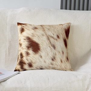 Housse de coussin carrée à motif animalier, style nordique, décoration d'intérieur, lavable, en polyester et coton - Product Image 1