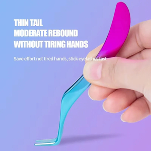 Pince à épiler cosmétique en acier inoxydable, haute précision, outil professionnel pour greffe de faux cils, antistatique, durable, pour débutants - Product Image 5