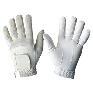 Dernier modèle OEM Gants de golf sportifs imperméables avec sangle de poignet réglable et fermeture auto-agrippante unisexe en cuir véritable respirant pour la main gauche - Product Image 1