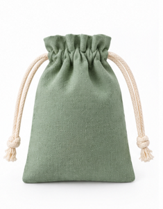 Sac cadeau en coton avec cordon de serrage, logo personnalisé, texture gaufrée, petite pochette anti-poussière pour emballage de bijoux - Product Image 1