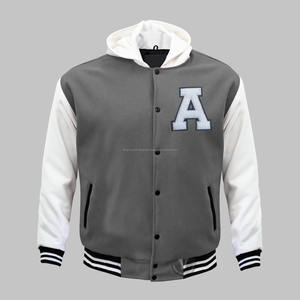 Chaqueta universitaria de lana de algodón personalizada de alta calidad con cuello levantado prendas recubiertas transpirables para invierno - Product Image 1