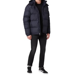 Chaqueta acolchada para hombre de alta calidad, cálida para invierno, de poliéster con cremallera, chaqueta acolchada con capucha para invierno de primera calidad. - Product Image 1