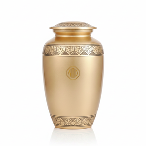 โกศทองเหลืองพร้อมฝาเกลียวสำหรับผู้ใหญ่ขี้เถ้ากระดูก - Product Image 1