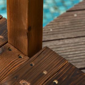 Puente de Jardín de Madera de Abeto Carbonizado de 7.5 Pies con Barandillas Laterales para Patios, Jardines y Arroyos - Ideal para Paisajismo y Terrazas - Product Image 6