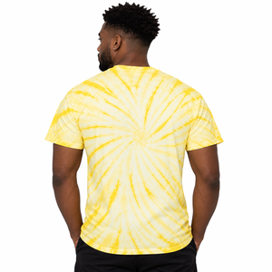 Camiseta Iota Phi Theta Amarilla y Blanca con Estampado Tie Dye para Hombre, Diseño Gráfico con Letras Griegas de Fraternidad, Cuello Redondo, Manga Corta, Informal, de Algodón - Product Image 2