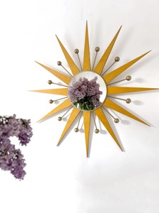 Sun Shape Yellow Wall <b>Mirror</b> Perfect For Living Room And <b>Bedroom</b> Adds Radiant And Eye Catching Wall Decor From India - Product Image 2