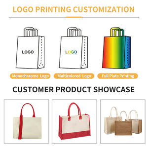 Bolsa de Compras Mediana de Lona de Algodón con Estampado Personalizado Ecológico, Asa Larga y Correa para el Hombro, en Oferta - Product Image 3