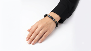Factory Wholesale Natural Snowflake Obsidian Beaded <b>Bracelet</b> Gemstone Energy <b>Healing</b> Crystal Stretch Beaded <b>Bracelet</b> Men Women - Product Image 2