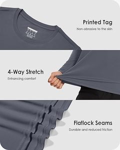 Wholesale <b>Custom</b> Sublimation Spandex Surf Short <b>Design</b> Your Own Long Sleeve <b>Compression</b> <b>Shirts</b> MMA Bjj Rash Guard - Product Image 3