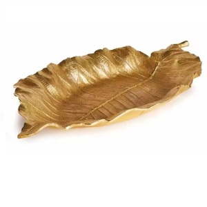 Decorative Catering Ware Items Solid Metal Fruits <b>Salad</b> <b>Server</b> <b>Bowl</b> Leaf Design Top Quality Food Grade Serving <b>Bowl</b> - Product Image 1