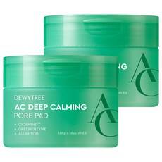 Dewtree Confezione da 60 Dischetti Tonificanti per la Pelle, 2 Pacchi da 180g AC Deep Green Calming Pore Pads - Product Image 1
