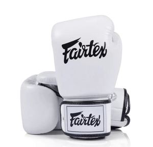 ถุงมือชกมวย Fairtex BGV1C -PLUS รุ่นกันน้ำ สำหรับมืออาชีพ ทำจากไมโครไฟเบอร์ แบบผูกเชือก สีขาว - Product Image 5