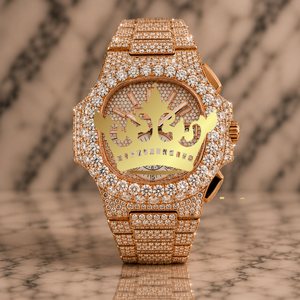 Men's Full Moissanite Diamond Watch Luxury Iced Out Bracelet <b>Wristwatch</b> - Product Image 1