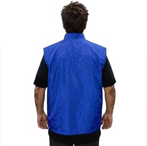 Chaleco de Barbero Negro con Cierre para Hombre, con Bolsillos Delanteros y Logotipo en la Manga, Ropa Exterior Informal para Peinado y Estilismo - Product Image 4