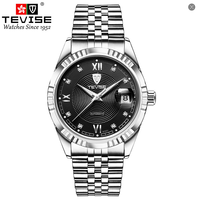 Montre mécanique automatique de luxe TEVISE 629 pour homme, design squelette, mode, affaires, bracelet en acier inoxydable, OEM ODM, étanche